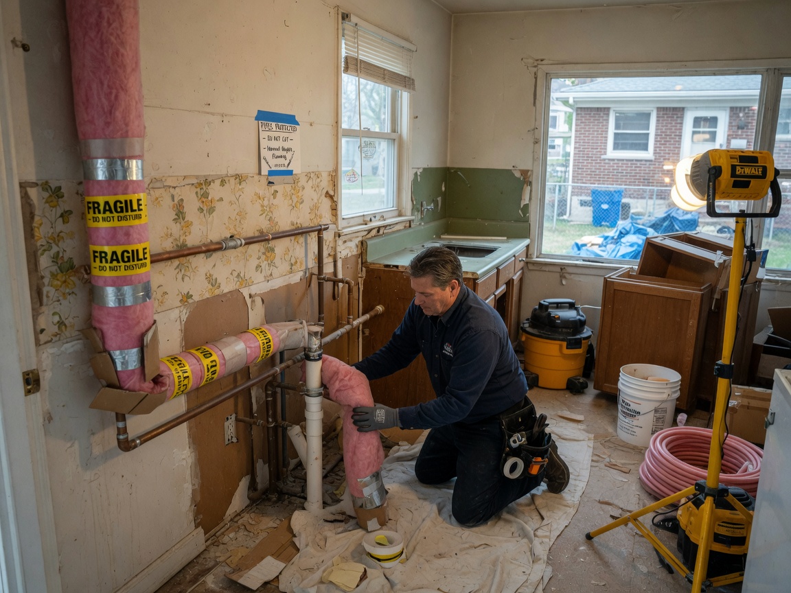 Protecting Pipes During Harwood Heights Home Renovations