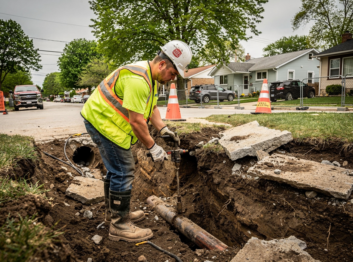 Sewer Line Repair in Harwood Heights, IL